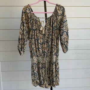 RARE DENIM AND SUPPLY Ralph Lauren paisley FLORAL ROMPER large